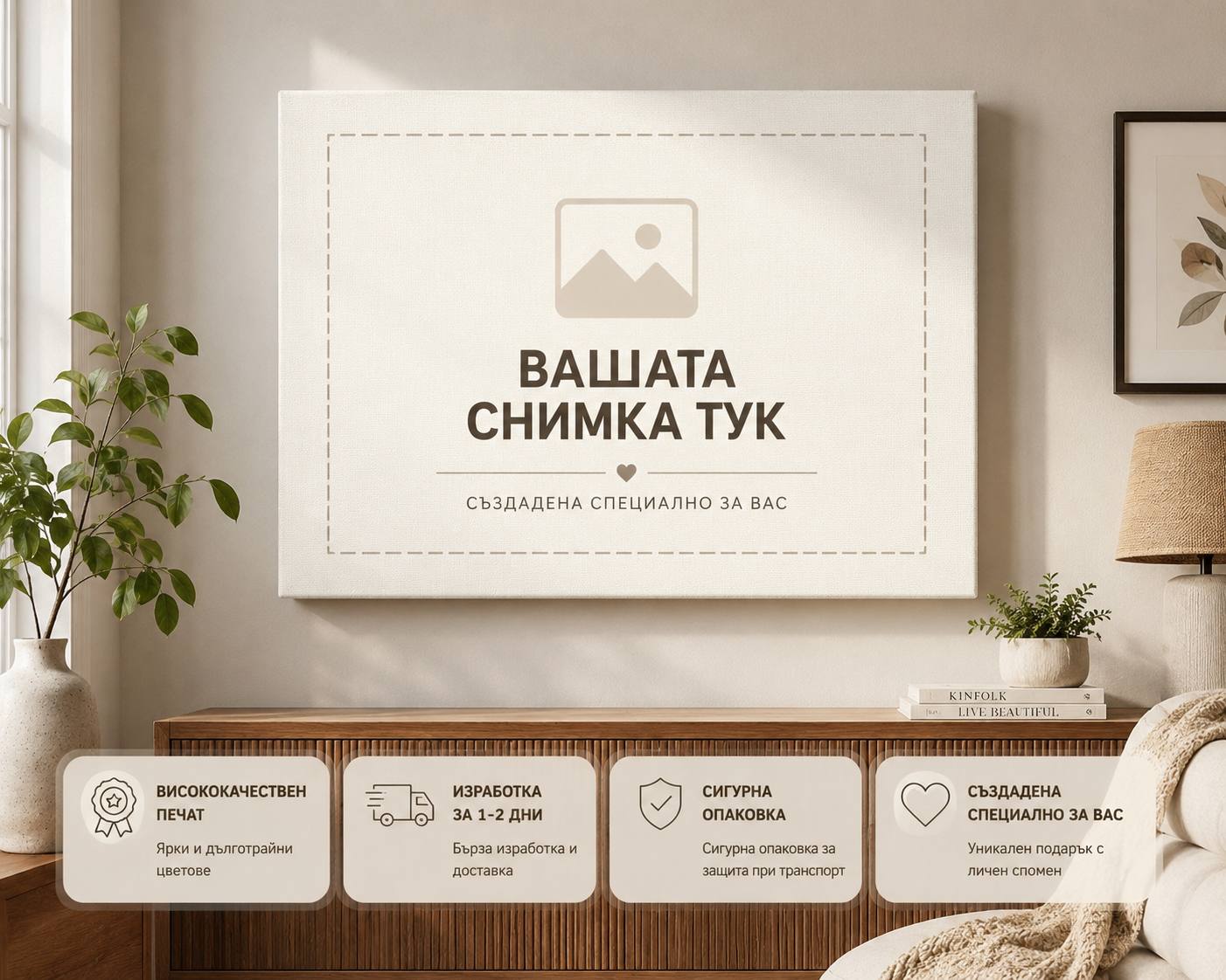Картина на канава по ваша снимка